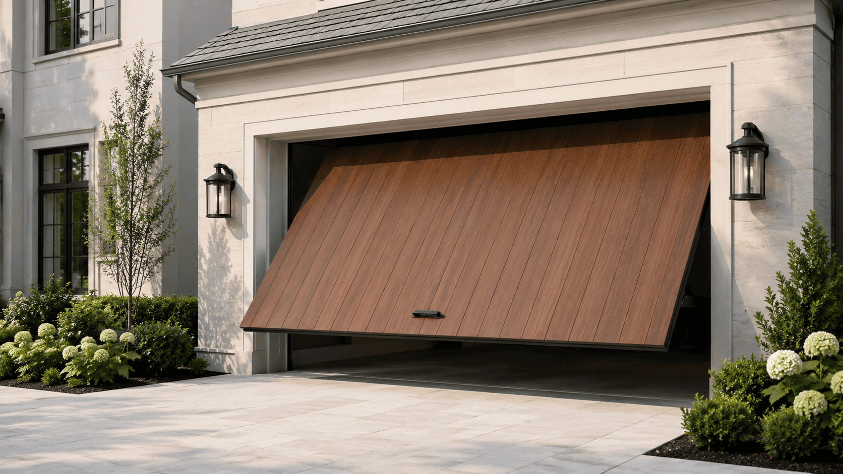 Garage door repair in progress — Carlton North